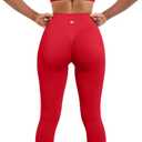 SUUKSESS Women Seamless Workout Sets Strappy Sports Bra High Waist Booty Leggings Outfits (2-4, #2 Red), S