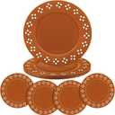 Havawish Mexican Plates 13 Inch De Barro Mexican Floral Charger Plate Traditional Design Plates Mexico Plate for Mexican Wedding Baby Shower Party Supplies(12 Pcs)