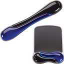 Kensington Duo Gel Mouse & Keyboard Wrist Rest Bundle Set, Ergonomic Keyboard and Mouse Pad With Wrist Support, Keyboard Wrist Rest, Computer Keyboard Pad, Cooling Gel, Non-Skid Backing, Blue K52920WW, 9.6l X 7.6w Inches