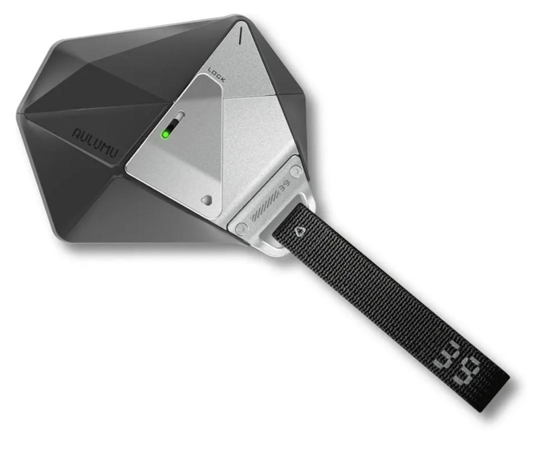 Aulumu A39 Geometric AirPods Pro 3 Case with Lock | Protective Cover with Nylon Buckle | Alloy Armour | Compatible with Apple AirPods Pro 3rd Generation Case (2025)  Black