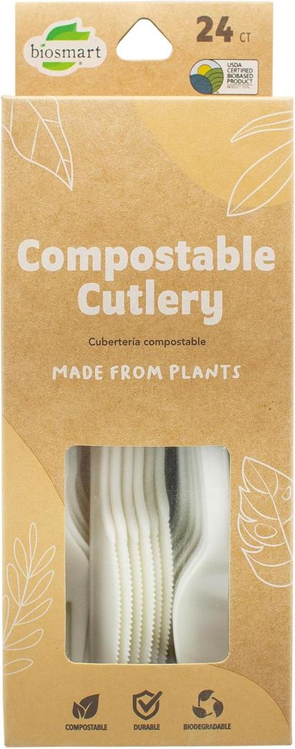 Biosmart Compostable Cutlery 24 Pack