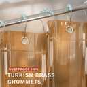 AmazerBath Shower Curtain Liner, EVA Clear Orange-Brown Heavy Duty Shower Curtain and Liner 2-in-1, 72x72 Luxury Plastic Weighted Bathroom Shower Liner, 12 Rustproof Grommets & 3 Heavyweight Stones