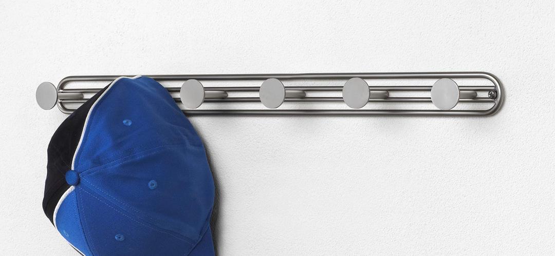 SPECTRUM 6-Hook Rack 1.75"Hx20.25"Wx2.25"D