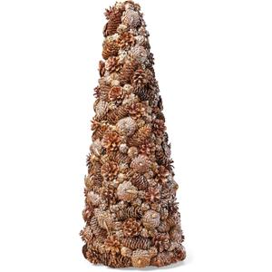 Christopher Knight Home Tabletop Christmas Tree, Champagne + Glitter