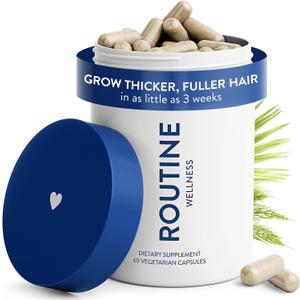Routine Wellness Hair Growth Supplement with Biotin, 60 Count (Pack of 1)