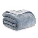 Berkshire Blanket-Sherpa Fleece Blanket, Warm and Soft Loftmink Reversible Blanket for Bed, Sofa and Travel, Polar Blue, 60 in x 90 in