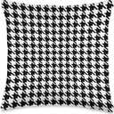 Houndstooth Pattern Checkered Blocks Hounds Tooth Op Art Throw Pillow, 16x16