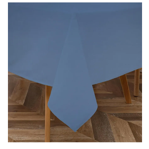 Majestic Giftware PVC Faux Leather Rectangle Tablecloths | (TCE31-54120) Sky Blue Waterproof & Spill Proof Dining Table Cover | Decorative Washable Tablecloth for Home, Kitchen, Party (54X120)