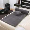 Tempur-Pedic Set-Includes Travel Size TEMPUR-Neck Pillow, Mattress Overlay, and Carry Bag, Gray, Large