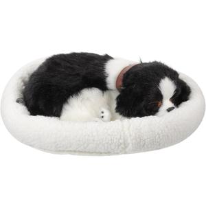 Border Collie Stuffed Animal, 12 Inch Realistic Dog Decor, Breathing Stuffed Animal Huggable Breathing Perfect Petzzz for Home Car