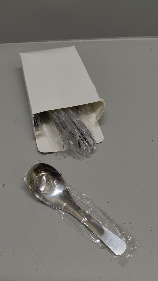 Tioncy 24 Pcs Stainless Steel Soup Spoons Mirror Polished Asian Soup Spoons for Bouillon Dessert Cereal Ramen Pho Wonton Dumpling Noodles