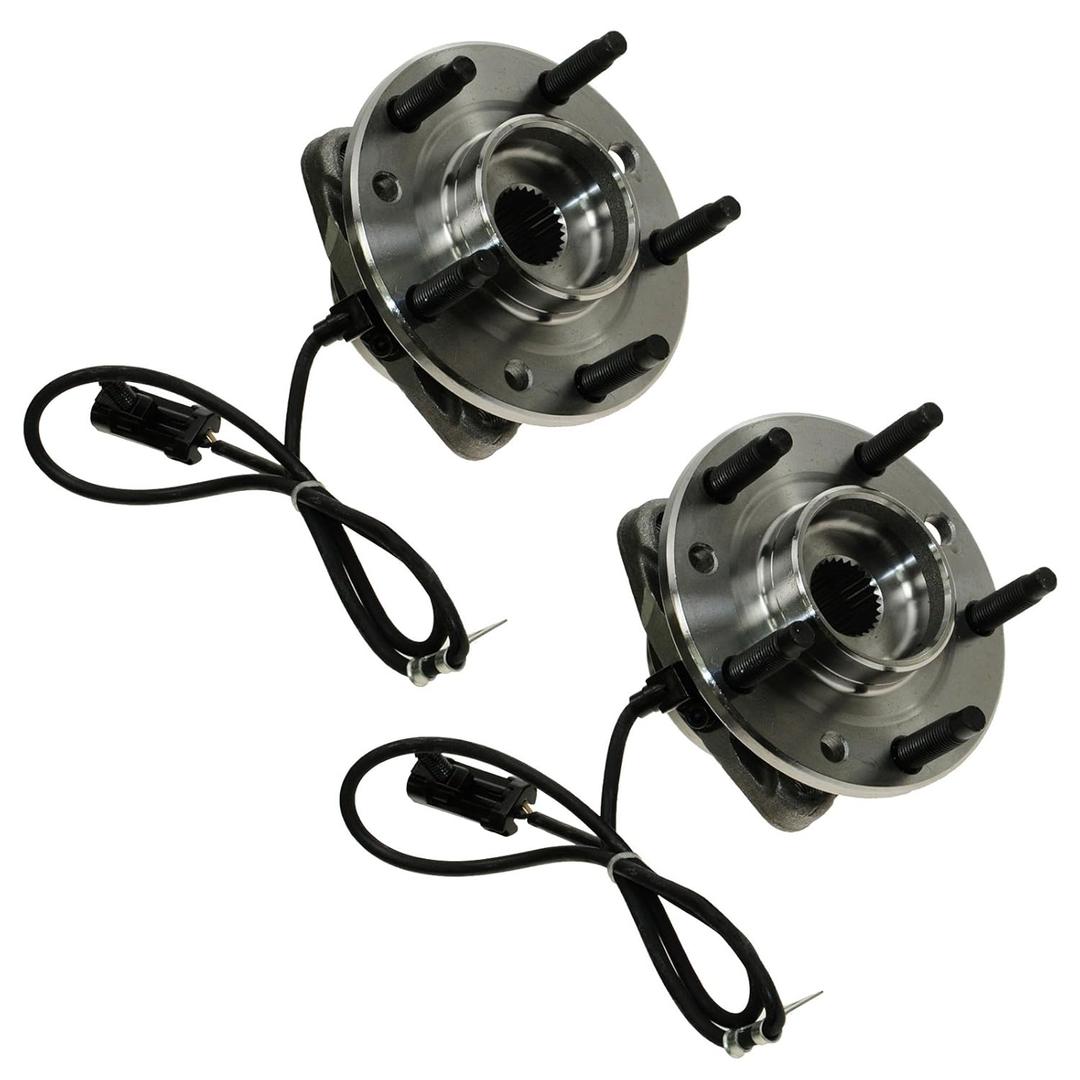 TRQ Front Wheel Hub Bearings Assembly Set Compatible with 1997-2005 Chevrolet Blazer 1997-2004 S10 1997-2001 GMC Jimmy Sonoma 1998-2000 Isuzu Hombre Oldsmobile Bravada