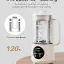 Encyclpo Nut Milk Maker, 50oz Automatic Soy Milk Maker with Spin Clean Brush and Nut Milk Bag, Homemade Plant-Based Oat Milk Machine with Auto Clean, Boil Water, Delay Start, Keep Warm, white