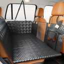 PROZAR Dog Car Seat Cover for Back Seat, Hard Bottom Back Seat Extender for Dogs - Supports 400lbs, Back Seat Pet Cover, Dog Hammock for Full-Size Trucks/SUV