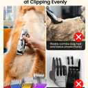 oneisall Professional Dog Grooming Clippers: Cordless Rechargeable Thick Hair Clipper with Detachable Metal Combs, Low Noise Heavy-Duty Pet Clippers for Curly/Fine/Wavy Hair, 676pro (Silver)
