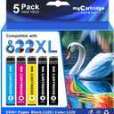 Remanufactured Ink Cartridge Replacement for Epson 822XL Ink Cartridges Combo Pack 822 XL Latest Chip, Compatible with Workforce Pro WF-3820 WF-4820 WF-4830 WF-4833 WF-3823 Printer High Yield 5 Pack