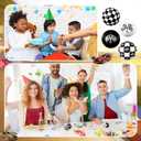 Meooeck 48 Pcs Race Cars Party Favors Stress Balls Black and White Checkered Sensory Fidget Toys Gifts for Kids Squeeze Anxiety Fidget Balls Goodie Bag Stuffers Birthday Party Decoration Supplies