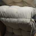 RSH Décor Sunbrella Tufted Rocker Cushion – 16" x 17" Seat Cushion with 16" x 21" Back, Fade & Water-Resistant, Indoor/Outdoor Chair Pad (Canvas Antique Beige) - Made in USA