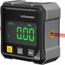Digital Laser Angle Finder inclinometer, Protractor Tool, 490 High Accuracy, Large LED Display, Magnetic Base, USB Rechargeable, for Woodworking, Metalworking, Construction & DIY