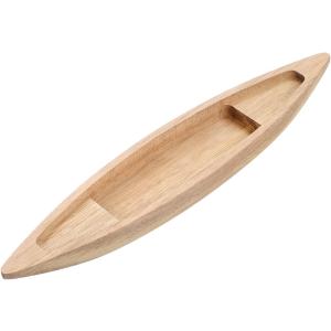 BESPORTBLE Unfinished Wooden Boat Model 9.84X1.96X0.78 Inch Lightweight Desktop Boat Ornament for Home Office Decor and DIY Craft