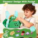 Dr.meter 3 in 1 Toddler Harness Leash + 8.2ft Anti Lost Wrist Link, Cute Dinosaur Kids Safety Harness Tether with Key Lock, Child Protective Leashes While Walking for Outdoor Activity Keep Kids Close