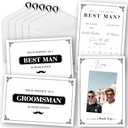 STOFINITY Groomsmen Proposal Gift - 8 Will You Be My Groomsman Cards, 2 Will You Be My Best Man Proposal Gifts, Asking Groomsmen Proposal Cards, Suit Up Groomsmen Cards Set