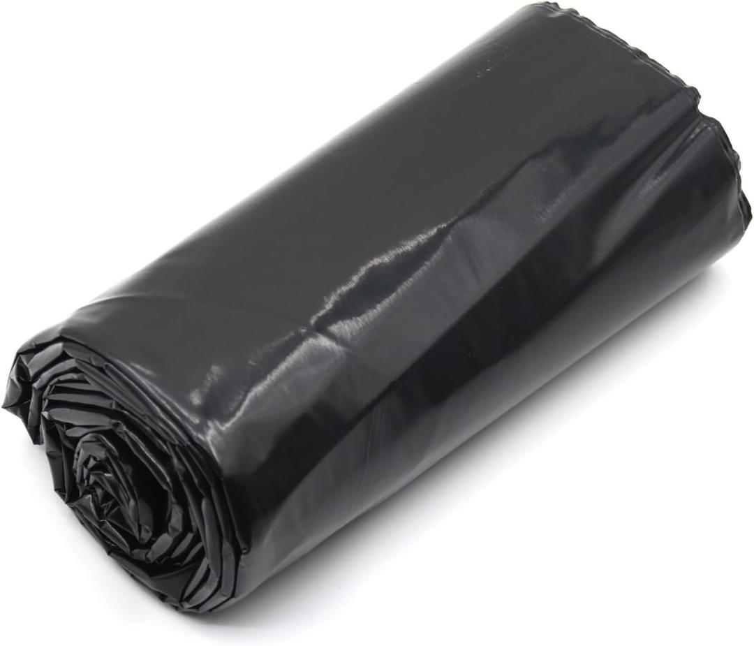 Feitore 4 Mil Black Plastic Sheeting 4 FT x 100 FT Plastic Weed Barrier Landscape Fabric Heavy Duty Roll for Garden Multi Use Polyethylene Sheeting