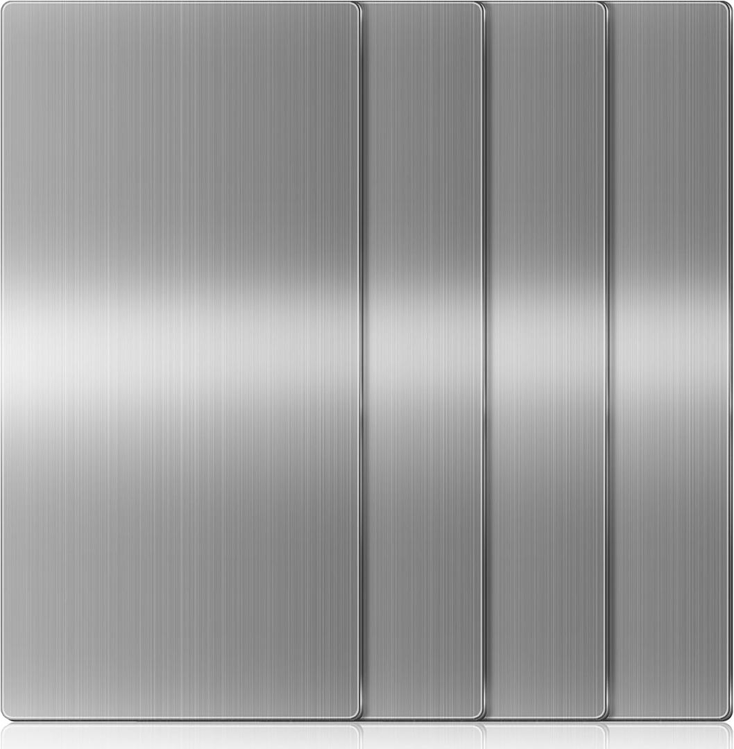 Gisafai 4 Pcs Stainless Steel Hand Dryer Wall Splash Guard 32 x 16 Inch Wall Splash Guard Backsplash Protector Panel with Ultra Strength Adhesive for Bathroom, Kitchen, Restroom