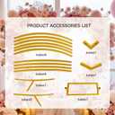 Heart Shape Wedding Metal Arch Backdrop Gold Flower Balloon Arbors Stand for Wedding Birthday Party, Graduation Decorations and Baby Shower 2M, 6.6FT