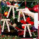 24 Pcs Christmas Bows Decoration 0.8 Inch Widened Polka Dot Ribbon Bow Red Green White Velvet Wreath Bow Thin Christmas Bows Twist Tie Garland for Xmas Tree Party Decor