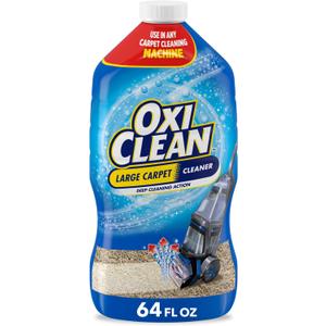 OxiClean Large Carpet Cleaner Liquid Solution for Steam Cleaning Machines, 64 fl oz