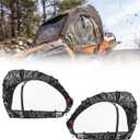 EMIMOTO Soft Upper Doors with Zippers Compatible with CFMOTO ZForce 800 EX/Trail 19-22/1000 18-19 UTV Cab Enclosure Fits Windshield and Side Mirrors Upper Doors Soft Side Doors