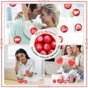 50 Pcs 1.5 Inch Valentine's Day Stress Balls Bulk Valentine Party Favors Mini Foam Squeeze Balls for Adults Stress Relief, Valentines Day, Gift Bag Fillers