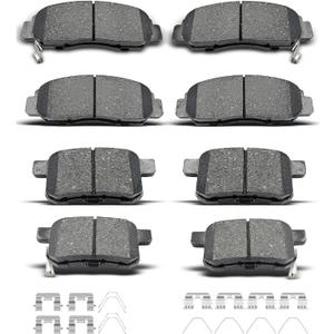 D1451 D1506 8pcs Ceramic Front Rear Brake Pads Set With Clips Fit For Honda Accord 2008 2009 2010 2011 2012,For Acura TSX 2009 2010 2011 2012 2013 2014