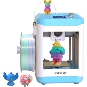 3D Printer for Kids and Beginners,Geeetech Mini 3D Printers with Auto Leveling,High Speed and Fully Open Source,Fully Assembled Direct Drive Extruder,for Home and School,Print Area 3.944.333.94 in (blue)