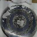 Mini Chandelier LED Crystal Ceiling Light 2 Layers Round Flush Mount Ceiling Light Modern Chandelier Lighting for Hallway Staircase Kitchen Bathroom (Multicolor)