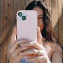 Compatible with iPhone Cover 13 Case Silicone with Screen Protector - Pink