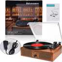 Vinyl Record Player Wireless Turntable with Built-in Speakers and USB Belt-Driven Vintage Phonograph Record Player 3 Speed for Entertainment and Home Decoration