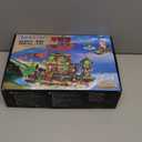 Pirate Shipwreck House Mini Building Set with LED Light, 1854 PCS, 2 in 1 Pirate Ship Building Block, Shipwreck Model Home Decor, Kids Boys Age 10-12+