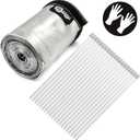Heat Shroud Aluminized Sleeving Heat Shield fuel line wire heat sleeve 1-1/2''I.D. x 10FT with 20 Pcs 7.8Inch Stainless Steel Cable Metal Zip Ties