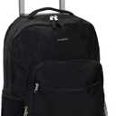 Rockland Double Handle Rolling Backpack, Black, 17-Inch (One Size)