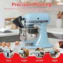 Flour Funnel for Kitchen Mixer,Stand Mixer Attachment, Fits Tilt-Head 4.55 Qt (KSM150),Mess-Free Flour Funnel for Kitchen Mixer,Anti-Spill Easy-Pour Plastic Powder Funnel(Black)