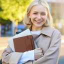 2 x Lined Journal Notebook for Work, A5 Stripe Leather Notebook with Polyester Pen Sleeve, 100GSM/160 Pages Thick Paper, Daily Journals for Writing, School, Note Taking, Business, Travel, College Ruled (Black)