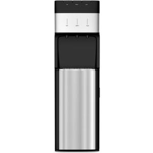 VECYS Self-Cleaning Bottom Loading Water Dispenser for 3-5 Gallon Bottle, 304 Stainless Steel Reservoirs & Intake Tube, Hot Cold Room Temperature Water Cooler, Child Safety Lock