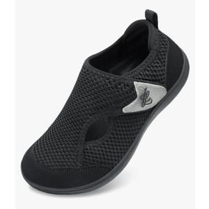 LeIsfIt Womens Wide Diabetic Shoes Adjustable Barefoot Walking Shoes Breathable Zero Drop Sneakers for Wide Width Arthritis Edema Feet 40 Black