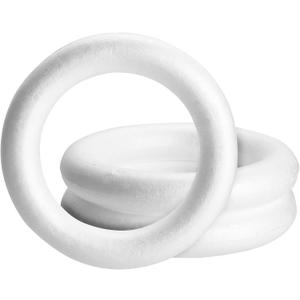 Juvale Foam Wreath Form - 12 x 12 x 2 in, Pack of 3, White - Foam Wreath Ring