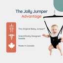 Jolly Jumper Classic (Black) with Stand - Original Baby Jumper, Indoor and Outdoor Exercise Saddle Seat, Adjustable Height, for Infants up to 28lbs