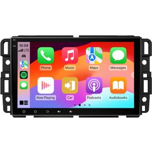 EononGMX7 Android 14 Car Stereo Compatible with,GMC/Chevy/Buick Wireless CarPlay & Android Auto, 8 Inch Touchscreen Car Radio, SWC, Bluetooth, Navigation, Rear Camera, 3G+32G