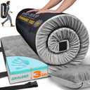 Gaialoop 3 Inch Memory Foam Camping Mattress, Dual Layer Thick Sleeping Camp Pad for Car Tent Cot, Roll-Up Portable Glamping Floor Bed for Guests Sleepover[Single: 75 * 30 * 3"]