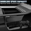 5Pcs Center Console Organizer Tray Compatible for Tesla Model Y Accessories 2025 2024-2021 Armrest Hidden Drawer Storage Box Cup Holder (Not Compatible for Model 3 Highland & Model y Juniper)-Gray